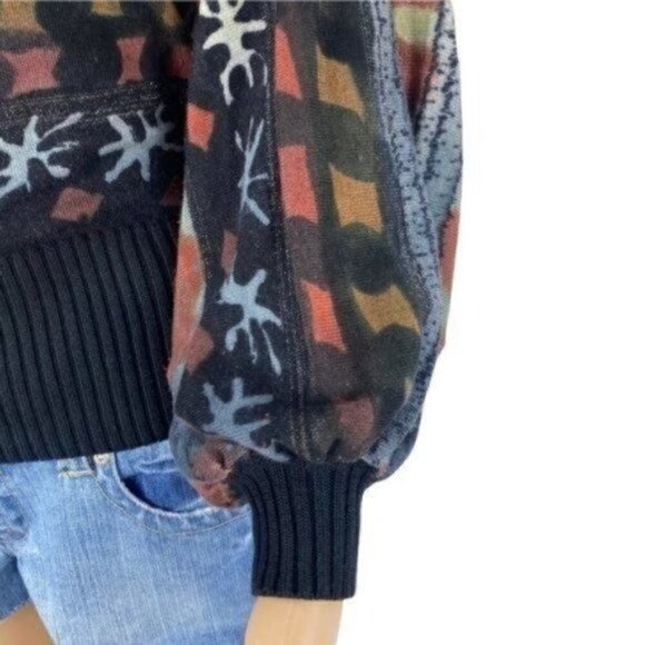 Vintage Gaby L Eden Boho sweater long sleeve pullover size Small - Picture 7 of 10